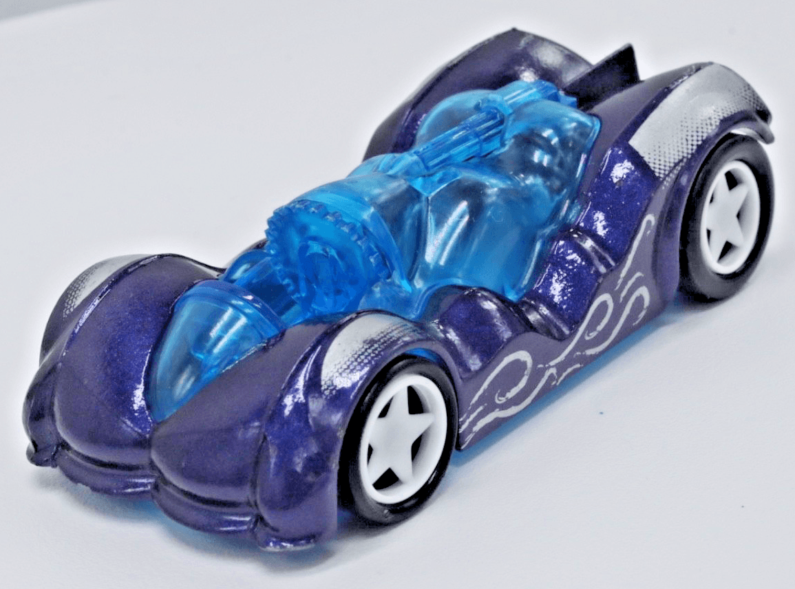 Majorette ~ FICTION 511 ~ Blue Silver Diecast Toy Car Translucent Top - Thumbnail 2
