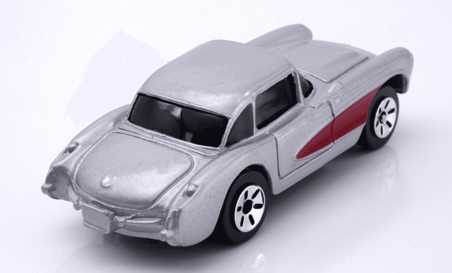 Maisto ~ 1957 CHEVROLET CORVETTE ~ Silver / Red 1:64 Diecast - Thumbnail 5