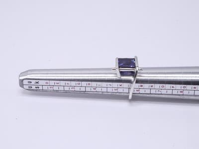 SVG 925 SILVER BYPASS WITH SIMULATED OR LAB CREATED TANZANITE - SIZE 5 1/2 - Thumbnail 7