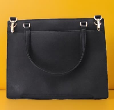 MICHAEL KORS ESSEX BLACK LG SATCHEL LEATHER NWT - Thumbnail 3