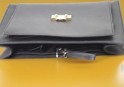 MICHAEL KORS ESSEX BLACK LG SATCHEL LEATHER NWT - Thumbnail 7