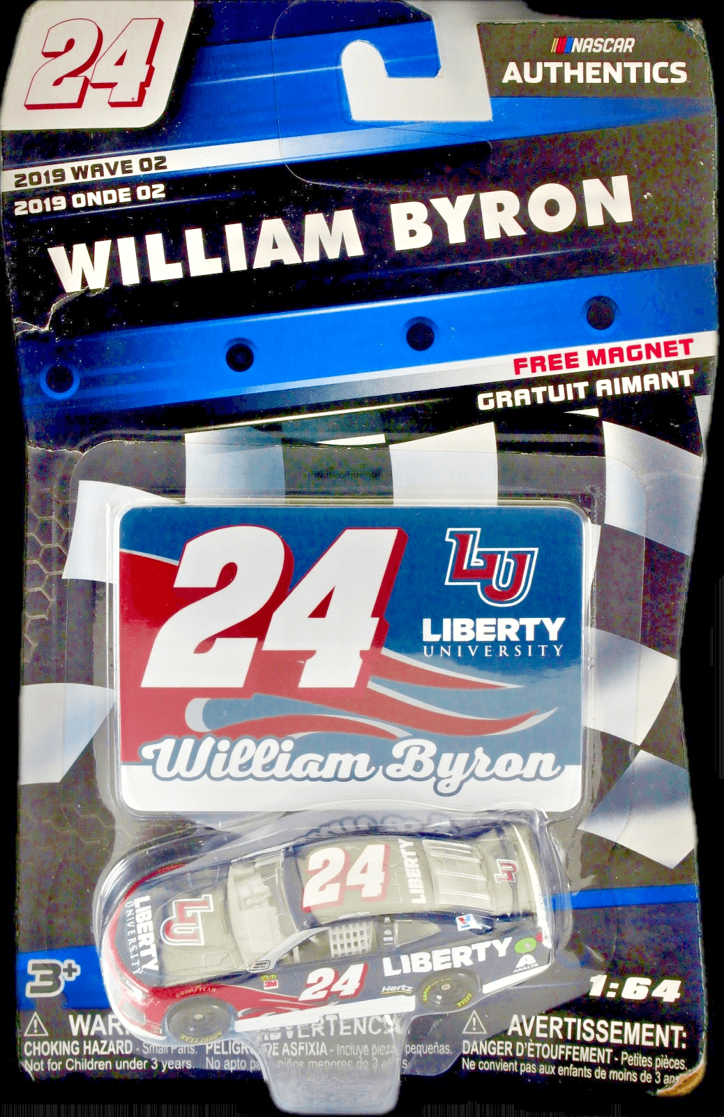 NASCAR Authentics ~ William Byron #24 Liberty ~ 2019 Wave 2 ~ 1:64 w/Magnet