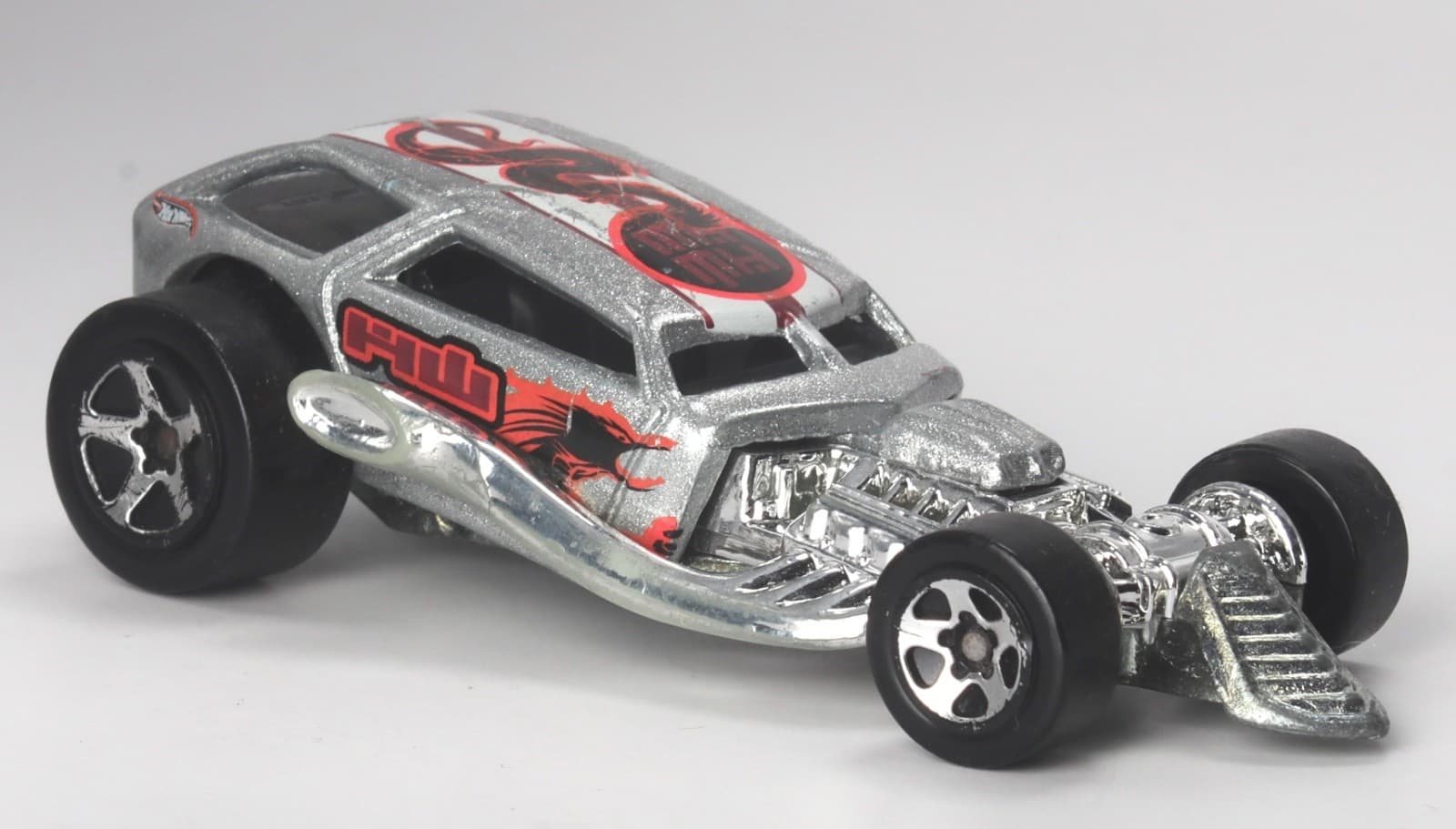 2001 Hot Wheels Mainline ~ SURF CRATE ~ Silver Diecast Car 1/64 - Thumbnail 7