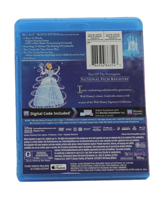 Disney Cinderella Anniversary Edition (Blu-Ray, DVD & Digital Code) - Thumbnail 3