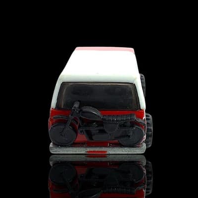 Hot Wheels 1980 Red Chevy Blazer 4X4 ~ Vintage ~ Casting Motorcycle On Back - Thumbnail 4
