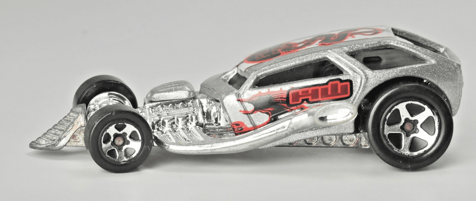 2001 Hot Wheels Mainline ~ SURF CRATE ~ Silver Diecast Car 1/64 - Thumbnail 2