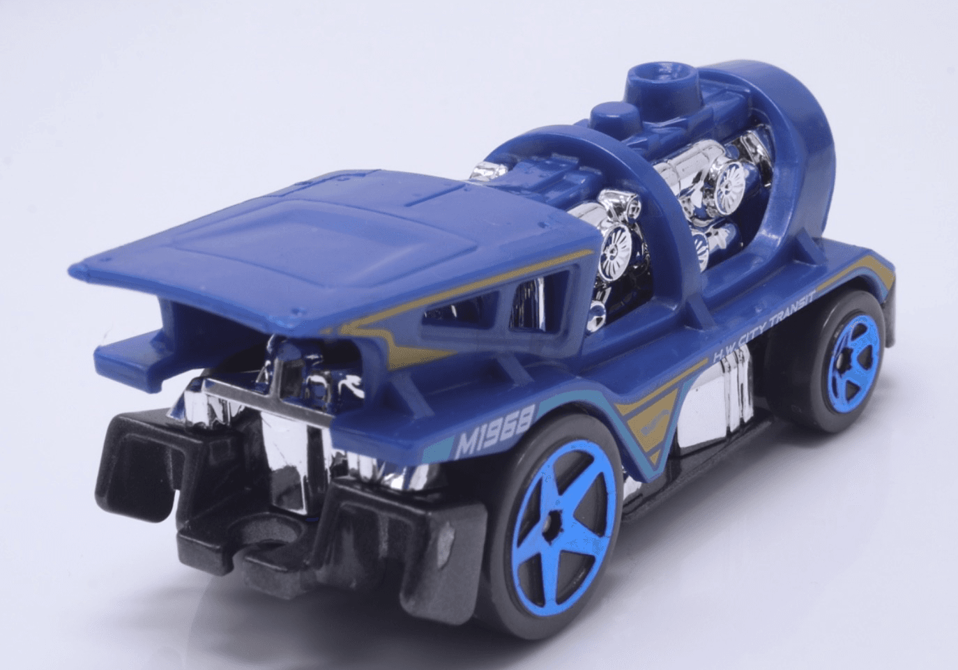 2023 Hot Wheels City 5-Pack ~ LOCO MOTORIN' ~ Blue Train Engine Diecast - Thumbnail 5
