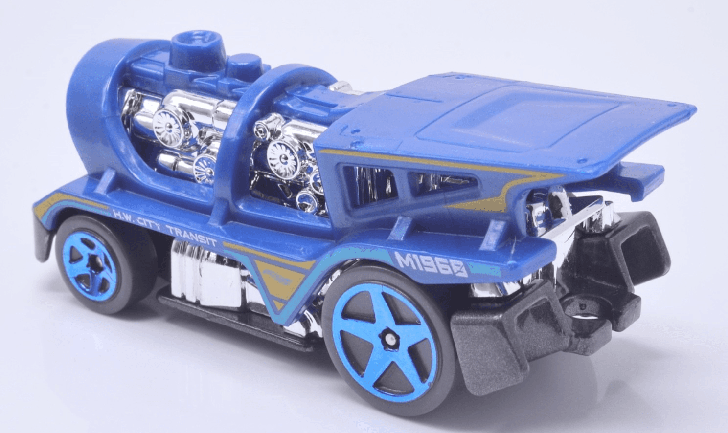 2023 Hot Wheels City 5-Pack ~ LOCO MOTORIN' ~ Blue Train Engine Diecast - Thumbnail 6