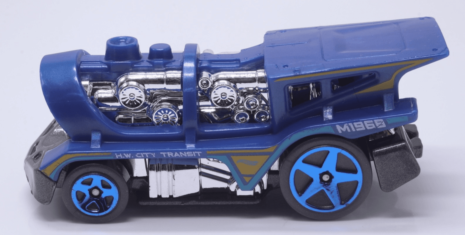 2023 Hot Wheels City 5-Pack ~ LOCO MOTORIN' ~ Blue Train Engine Diecast - Thumbnail 4