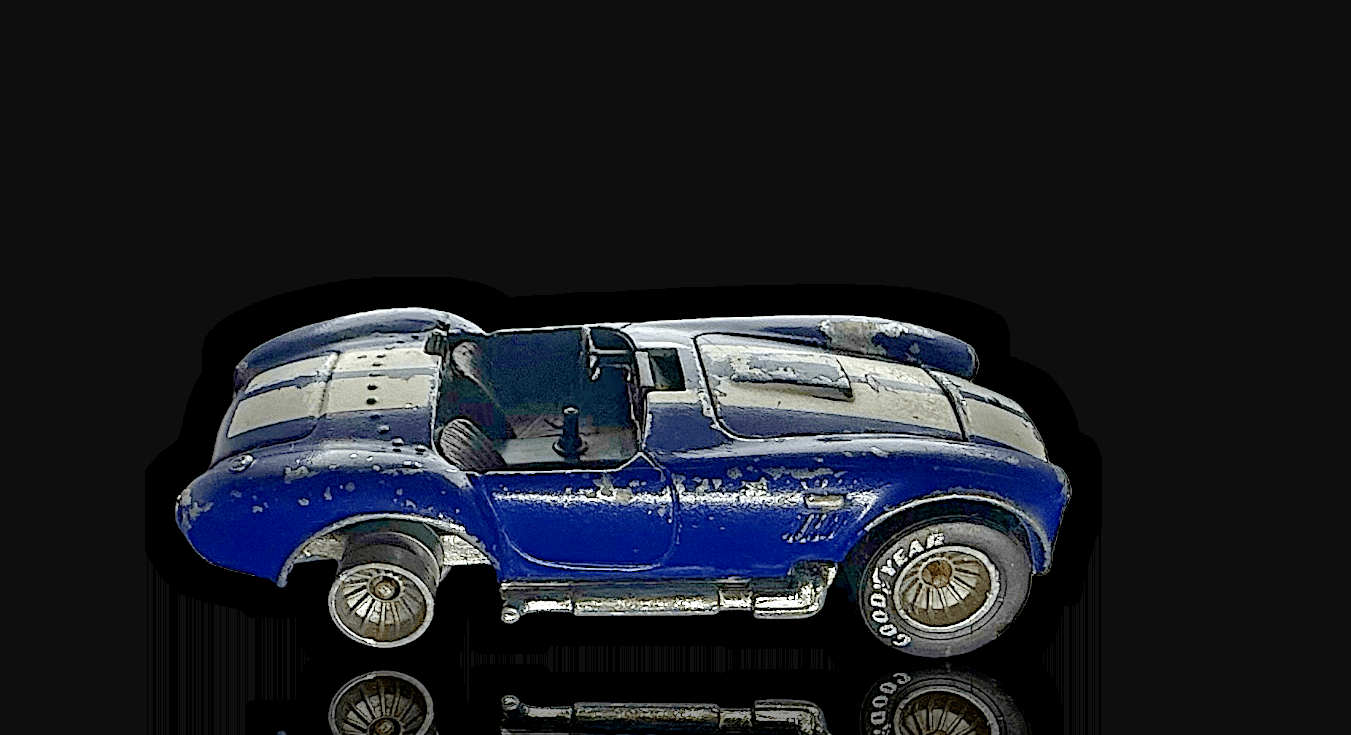 Hot Wheels ~ 1982 CLASSIC COBRA SHELBY ~ VINTAGE~ Blue ~ Gray Hub Real Riders