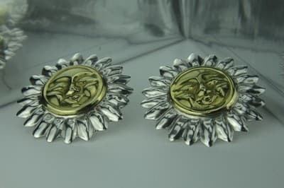 Sterling Silver And Vermeil Sun Earrings - Thumbnail 3