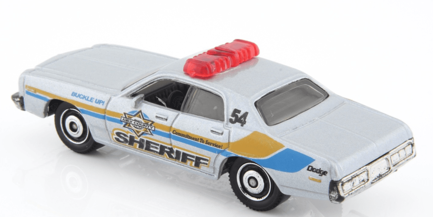 Matchbox ~ 1978 DODGE MONACO SHERIFF POLICE CAR ~ Silver Diecast 1/64 - Thumbnail 6