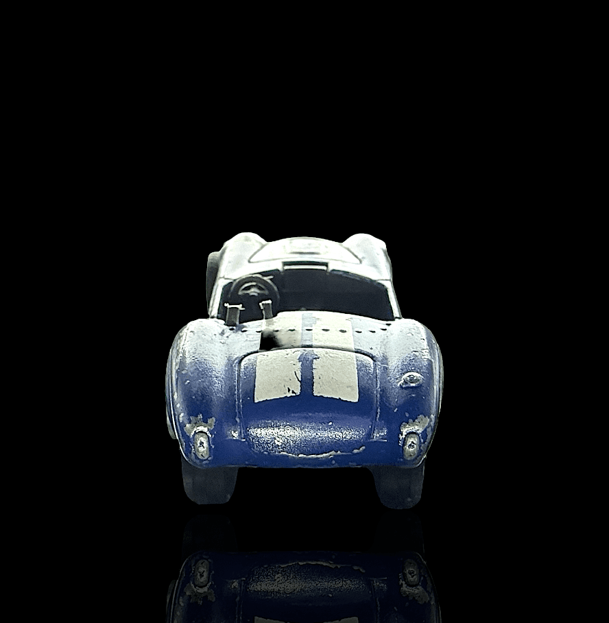Hot Wheels ~ 1982 CLASSIC COBRA SHELBY ~ VINTAGE~ Blue ~ Gray Hub Real Riders - Thumbnail 5
