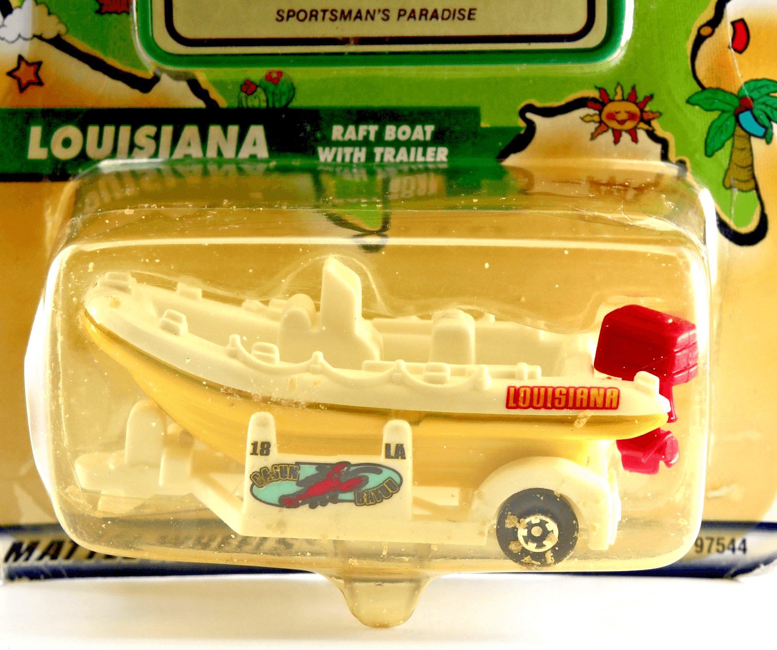 Matchbox Across America 50th ~ LA Raft Boat w/Trailer 018 - Thumbnail 3