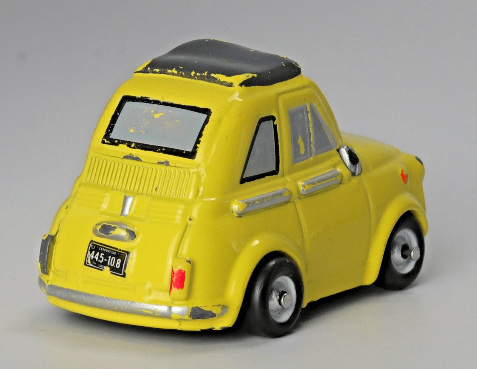 Disney Pixar Cars ~ Mini Racers ~ LUIGI ~ Yellow Fiat 500 ~ Diecast 1:100 Toy - Thumbnail 6