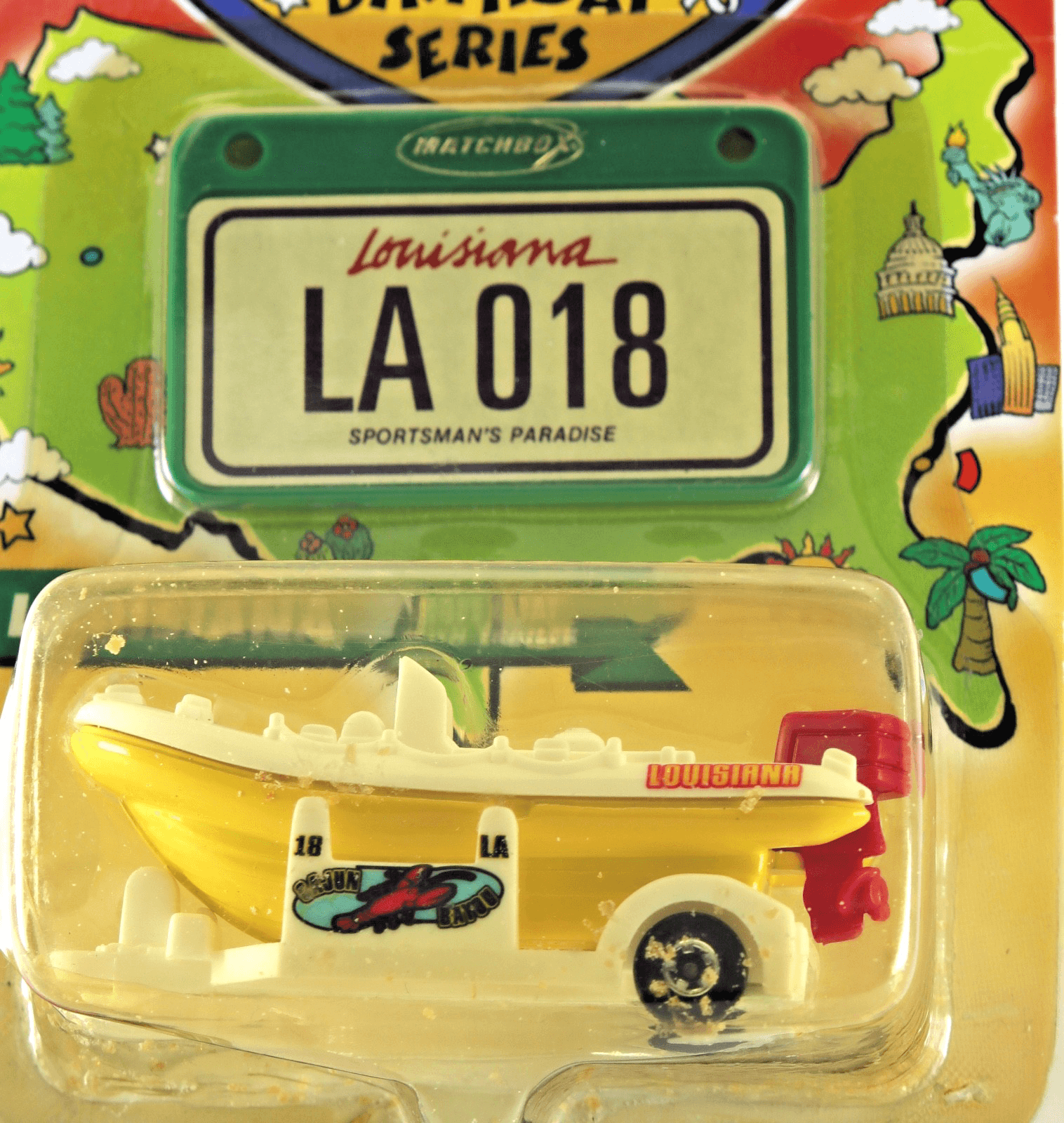 Matchbox Across America 50th ~ LA Raft Boat w/Trailer 018 - Thumbnail 2