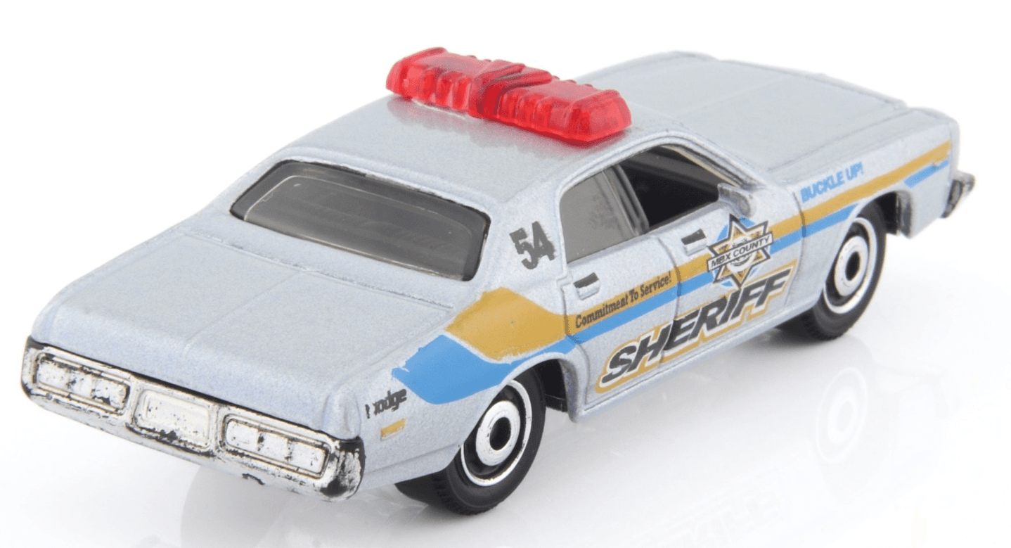 Matchbox ~ 1978 DODGE MONACO SHERIFF POLICE CAR ~ Silver Diecast 1/64 - Thumbnail 7