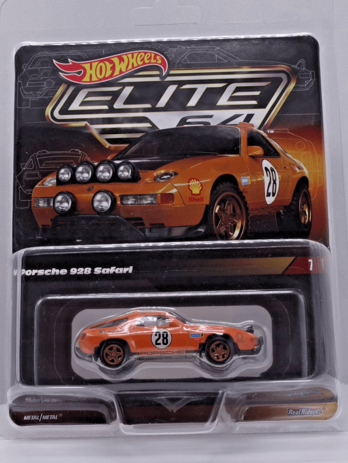 Hot Wheels Elite 64 Series ~ PORSCHE 928 SAFARI (#7) ~ Orange 1:64 Diecast