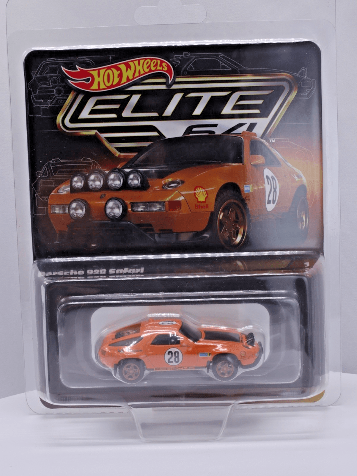 Hot Wheels Elite 64 Series ~ PORSCHE 928 SAFARI (#7) ~ Orange 1:64 Diecast - Thumbnail 2