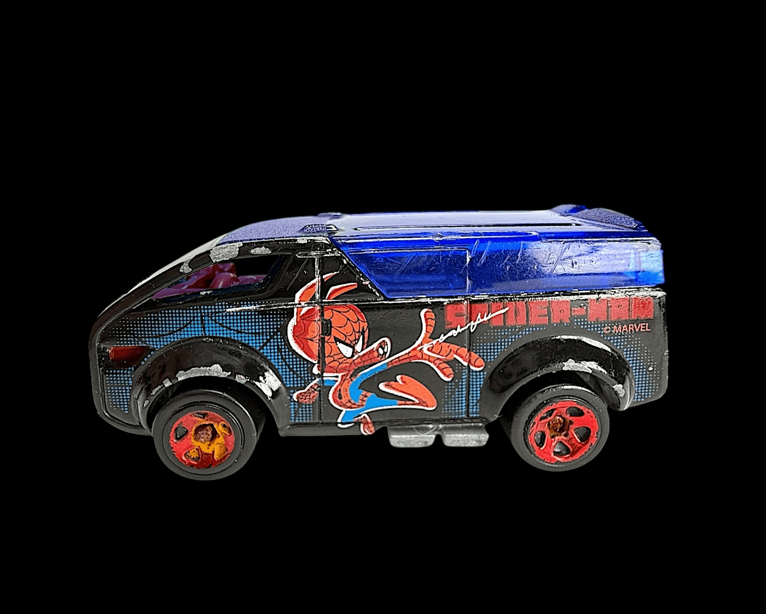 Hot Wheels VW T1 Drag Bus Marvel Spider-Man Diecast Real Riders Loose - Thumbnail 2