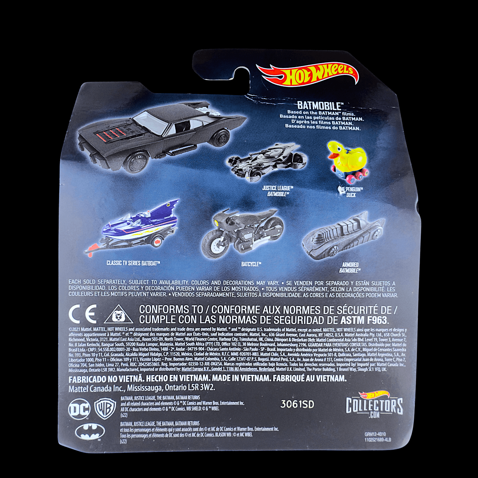Hot Wheels 2022 PREMIUM DC THE BATMAN BATMOBILE ~ DLK20 ~ 1:50 Diecast Car - Thumbnail 2