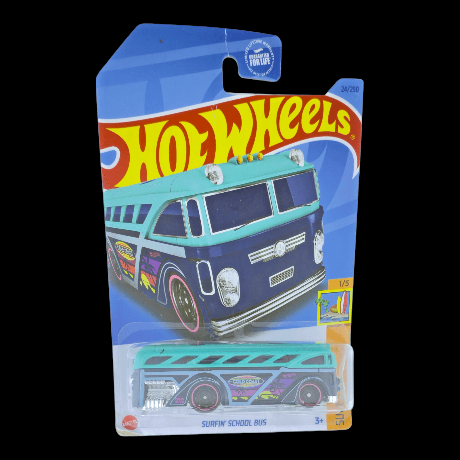 Hot Wheels 2023 SURFIN' SCHOOL BUS ~"Surf's Up" mini-collection 1/5 ~ 24/250