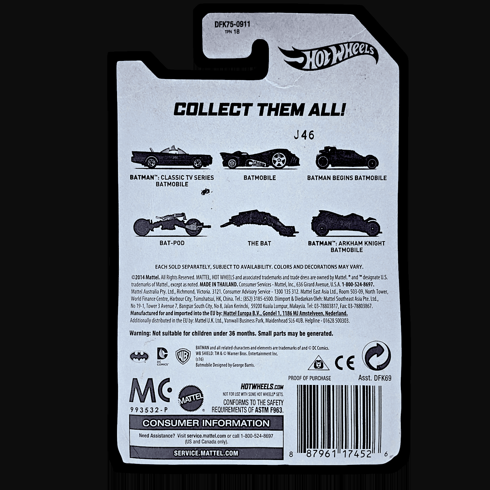 Hot Wheels 2015 BAT-POD ~ Dark Knight Series 4/6 - Thumbnail 2