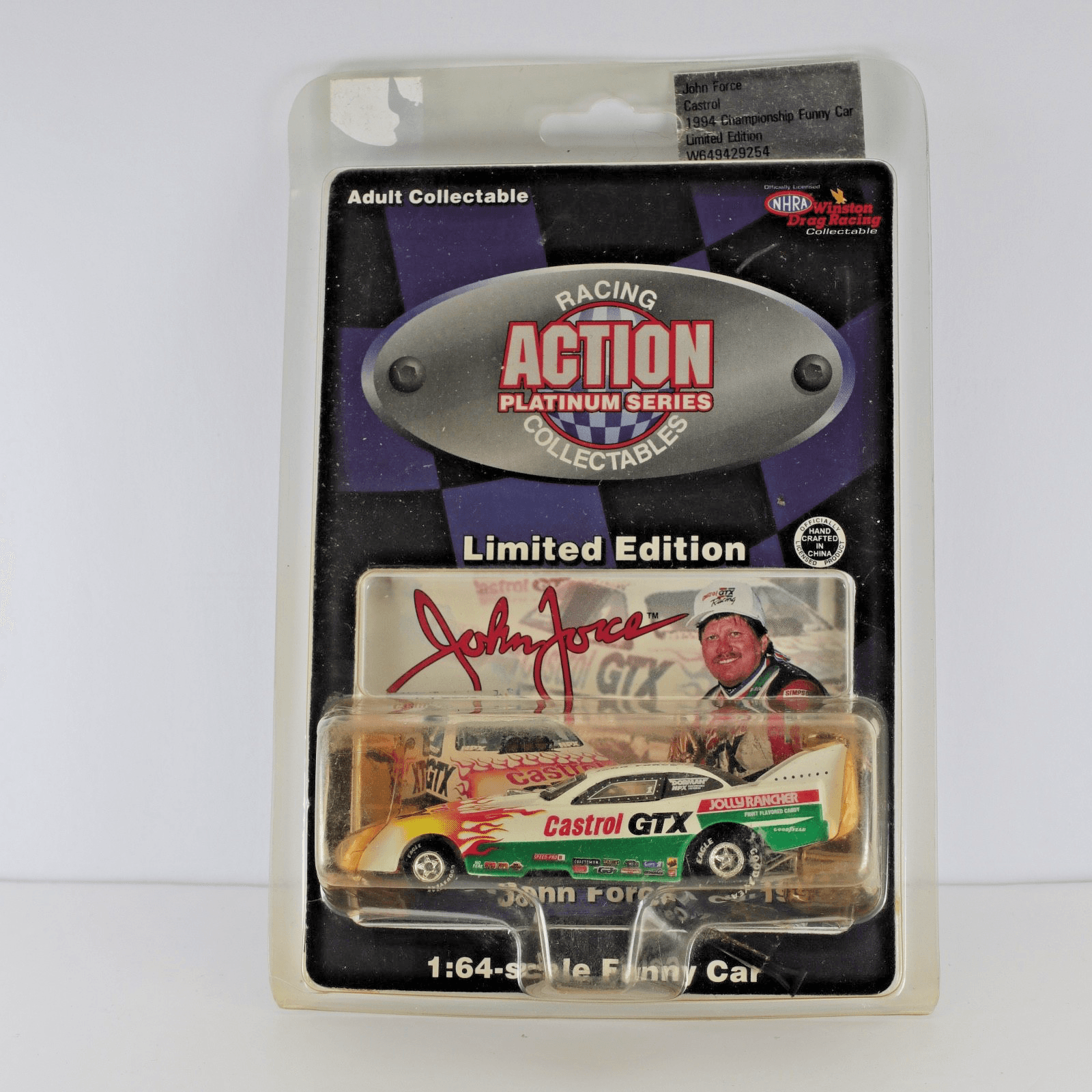 Action Racing ~ John Force Castrol GTX 2000 Mustang Funny Car ~ 1:64 NHRA