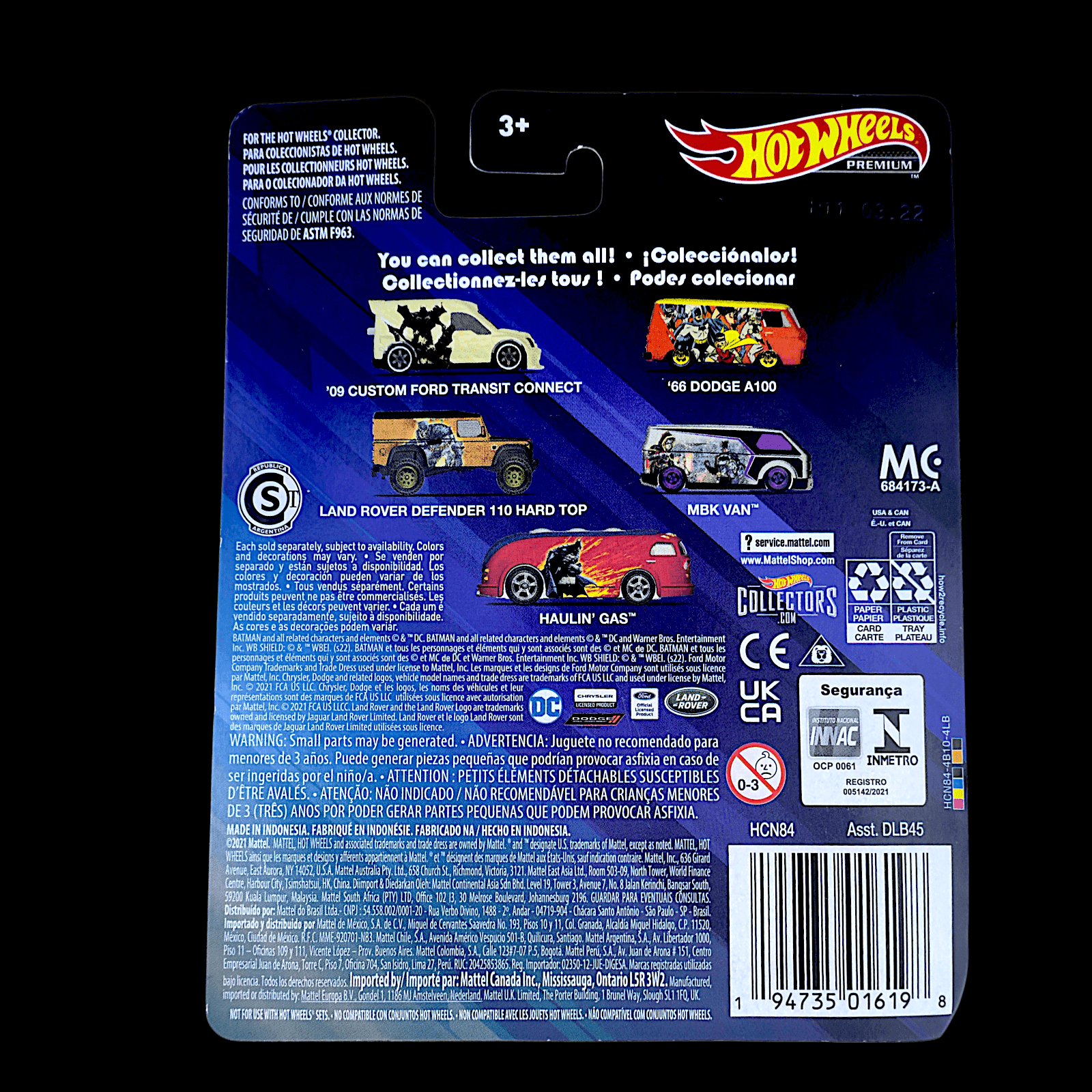 Hot Wheels PREMIUM 2009 BATMAN CUSTOM FORD TRANSIT CONNECT ~ 1/5 - Thumbnail 2