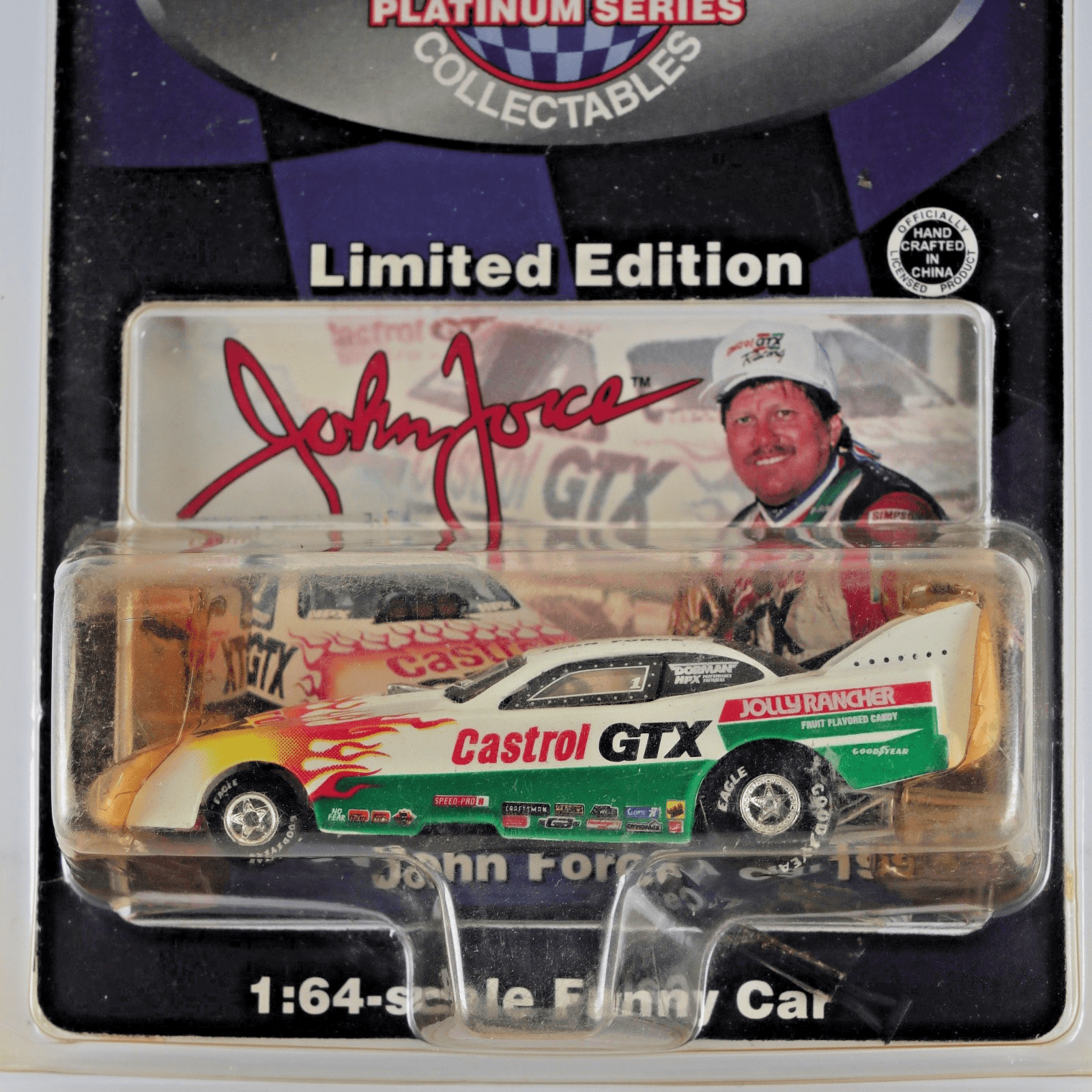 Action Racing ~ John Force Castrol GTX 2000 Mustang Funny Car ~ 1:64 NHRA - Thumbnail 2