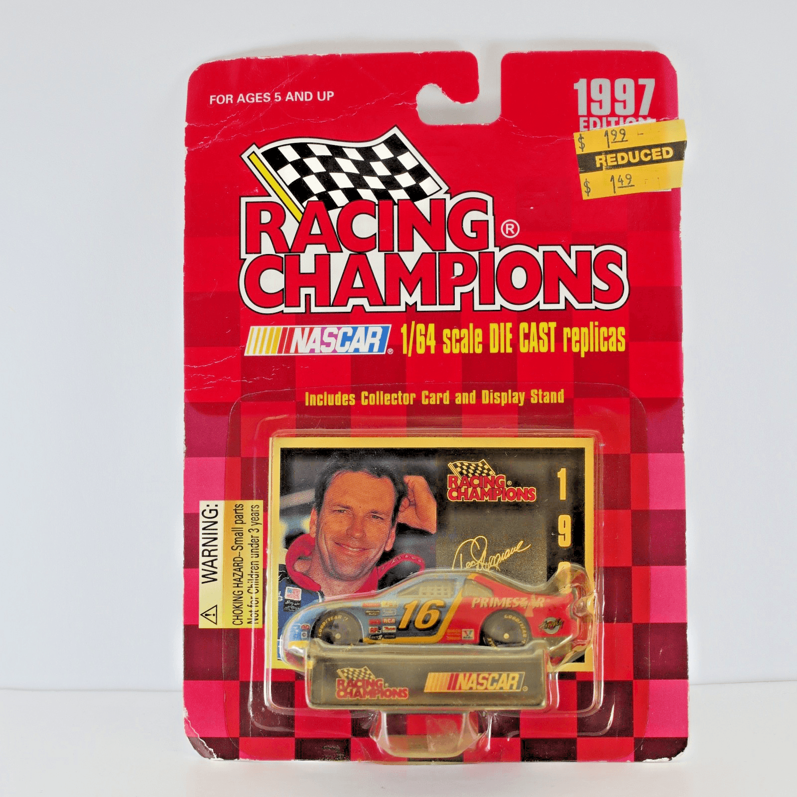 Racing Champions 1997 NASCAR #16 Ted Musgrave PRIMESTAR~ 1:64 Diecast Card Stand