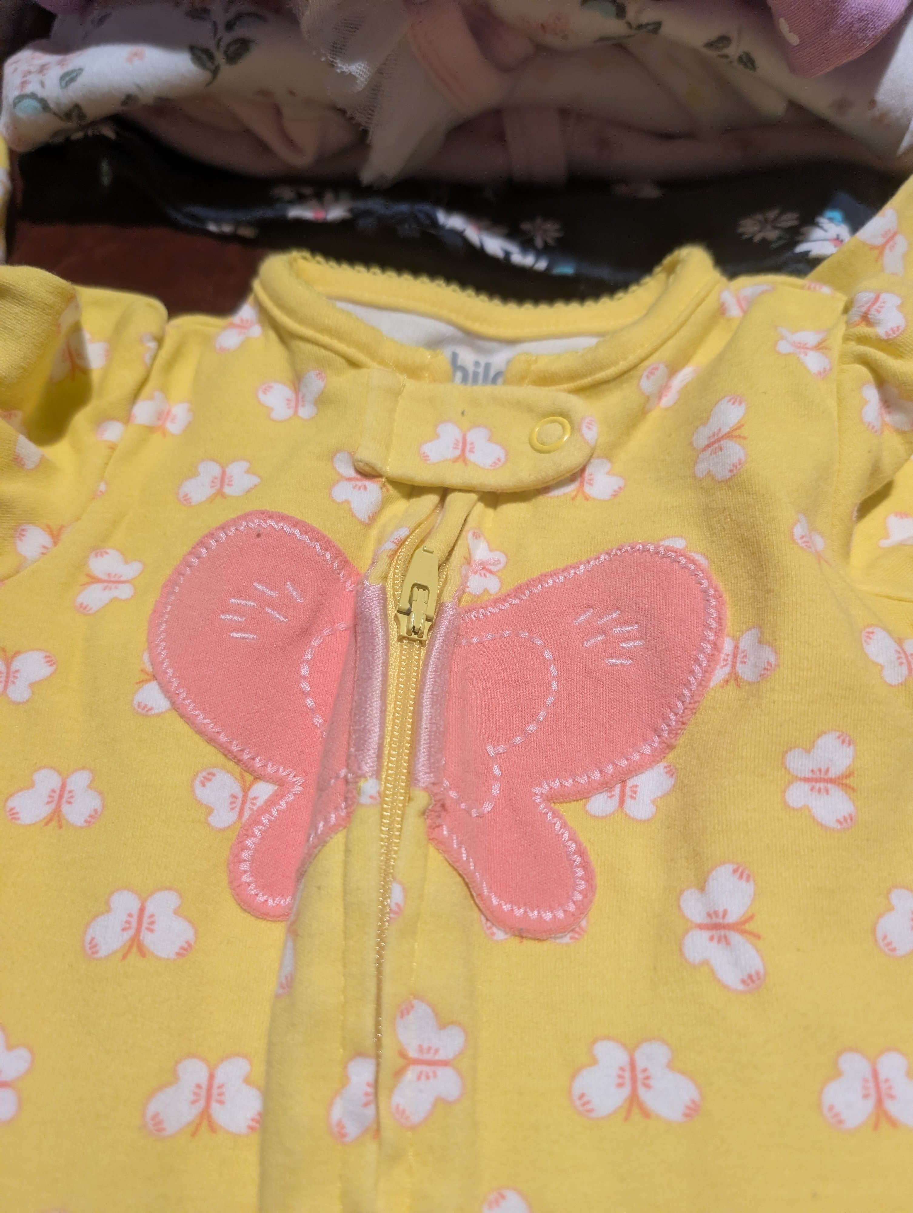 Child of Mine by Carter's Yellow Butterfly Sleep & Play 3-6M - Thumbnail 2
