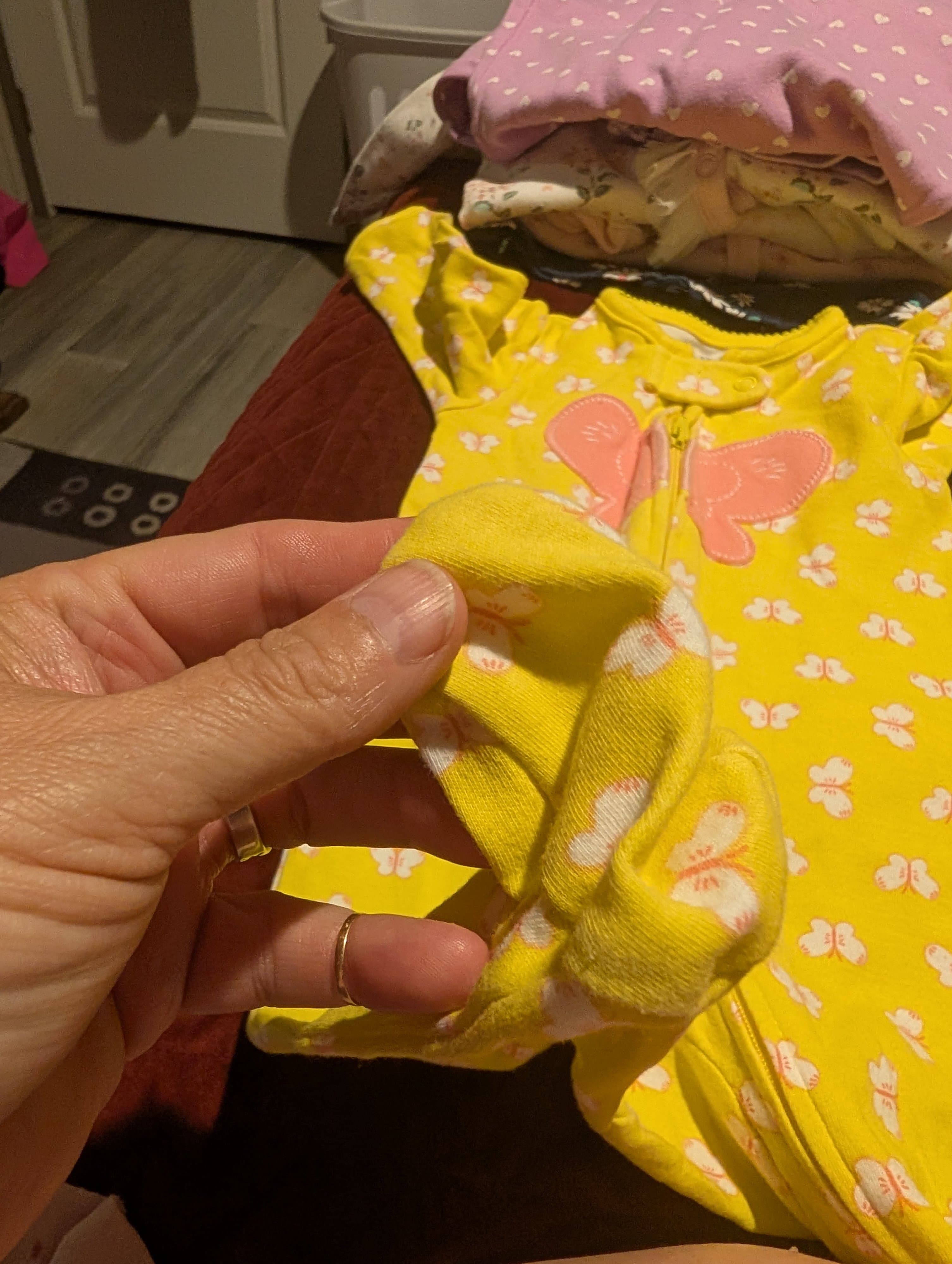 Child of Mine by Carter's Yellow Butterfly Sleep & Play 3-6M - Thumbnail 3