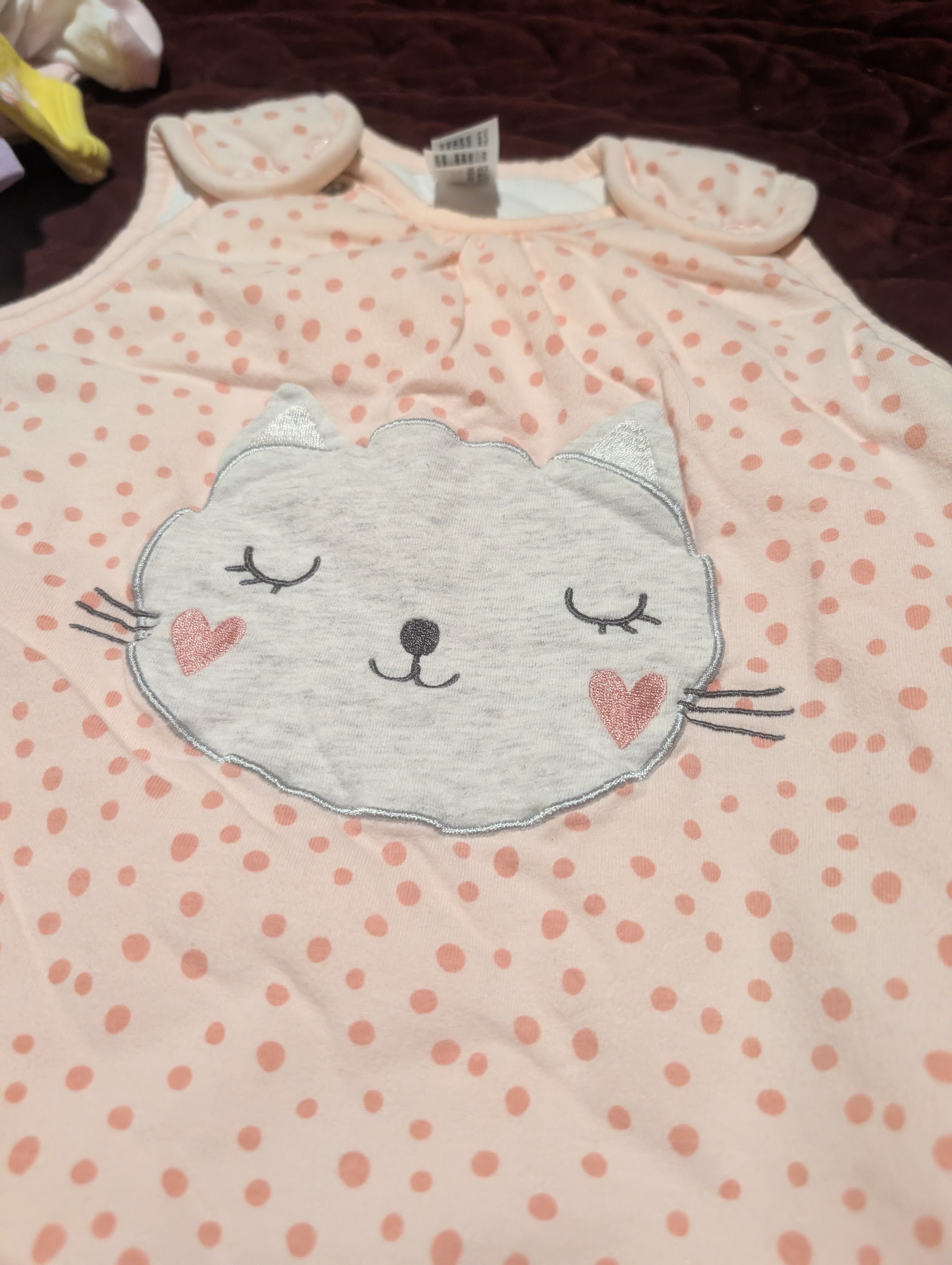 Baby Club Pink Polka Dot Sleep Sack 3.5 TOG 90cm - Thumbnail 2