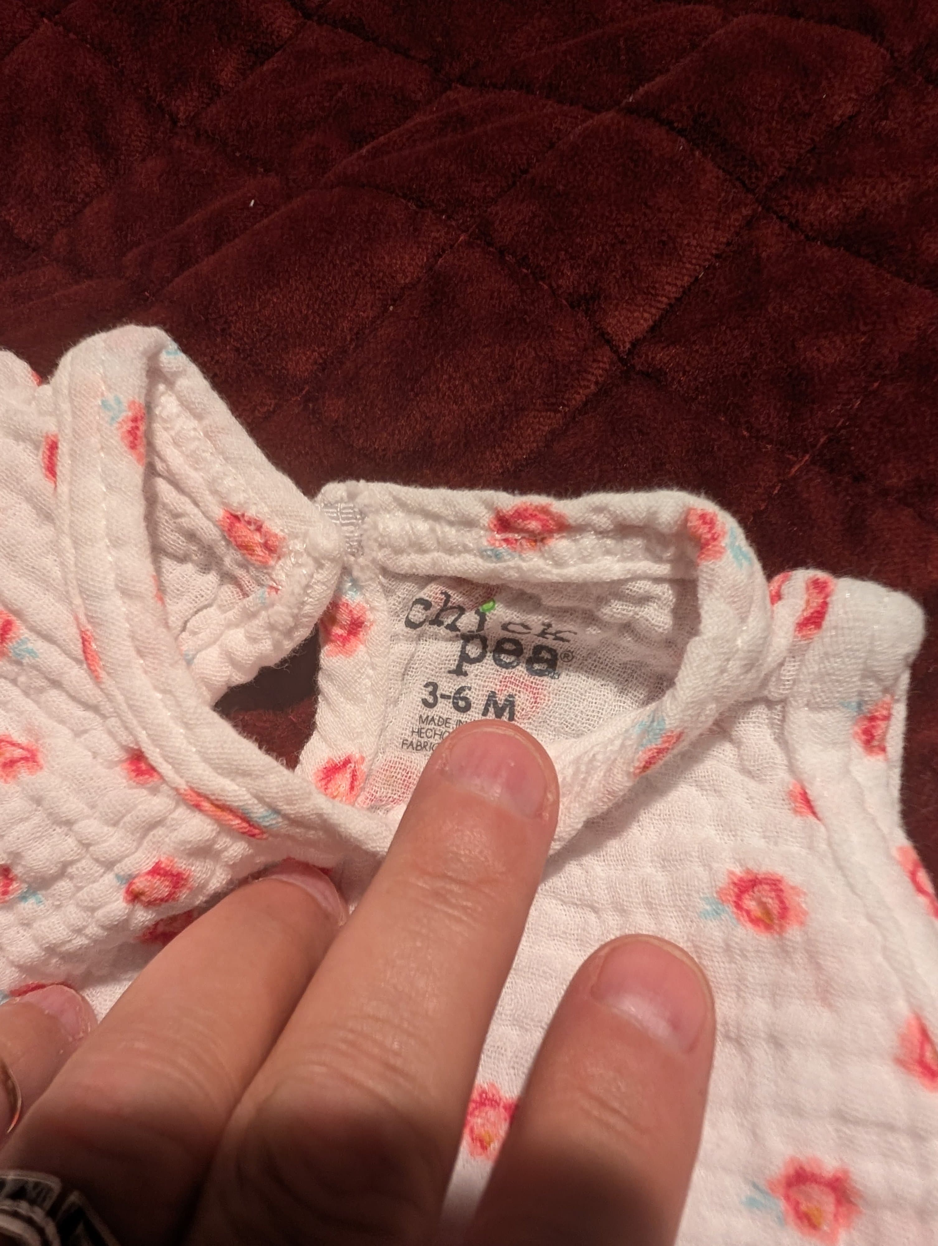 Chickpea Baby Romper 3-6M Floral Print Sleeveless - Thumbnail 3