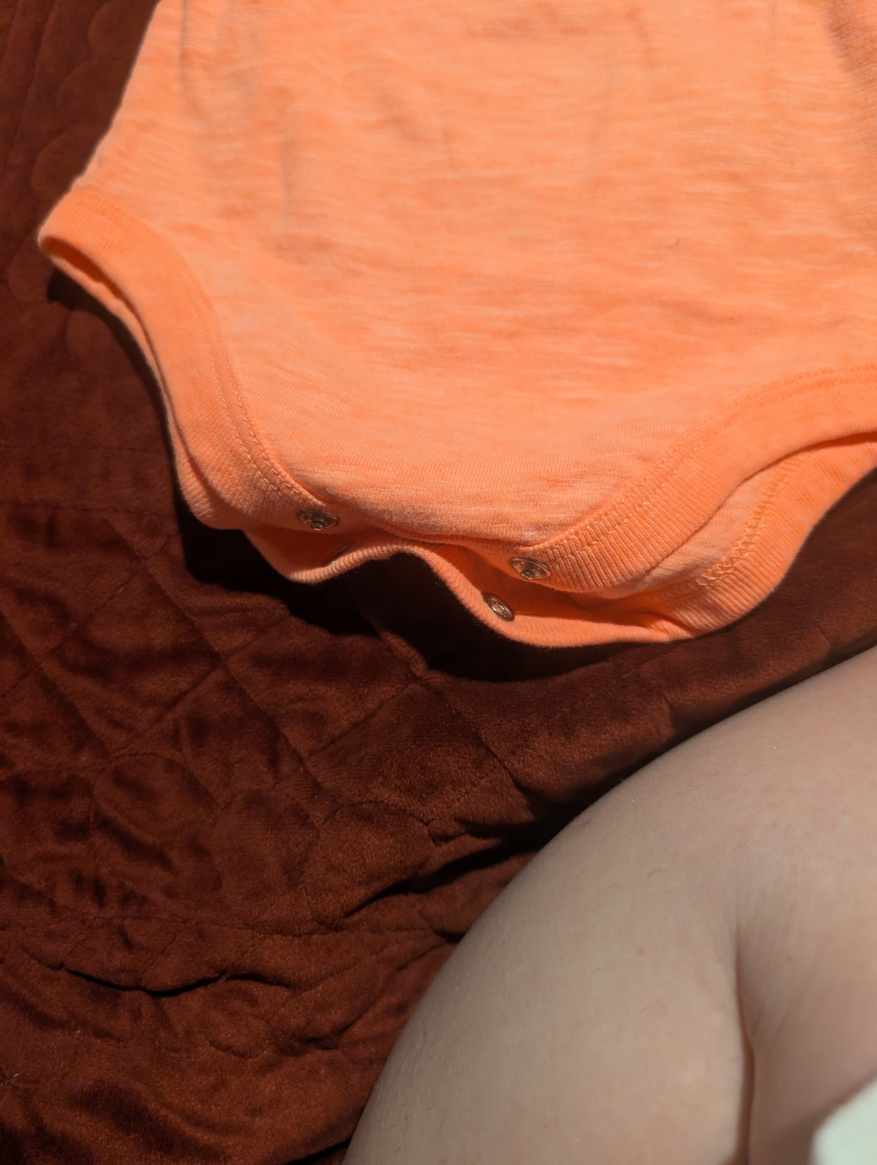 Garanimals Baby Onesie 3-6M Orange Graphic Short Sleeve - Thumbnail 3