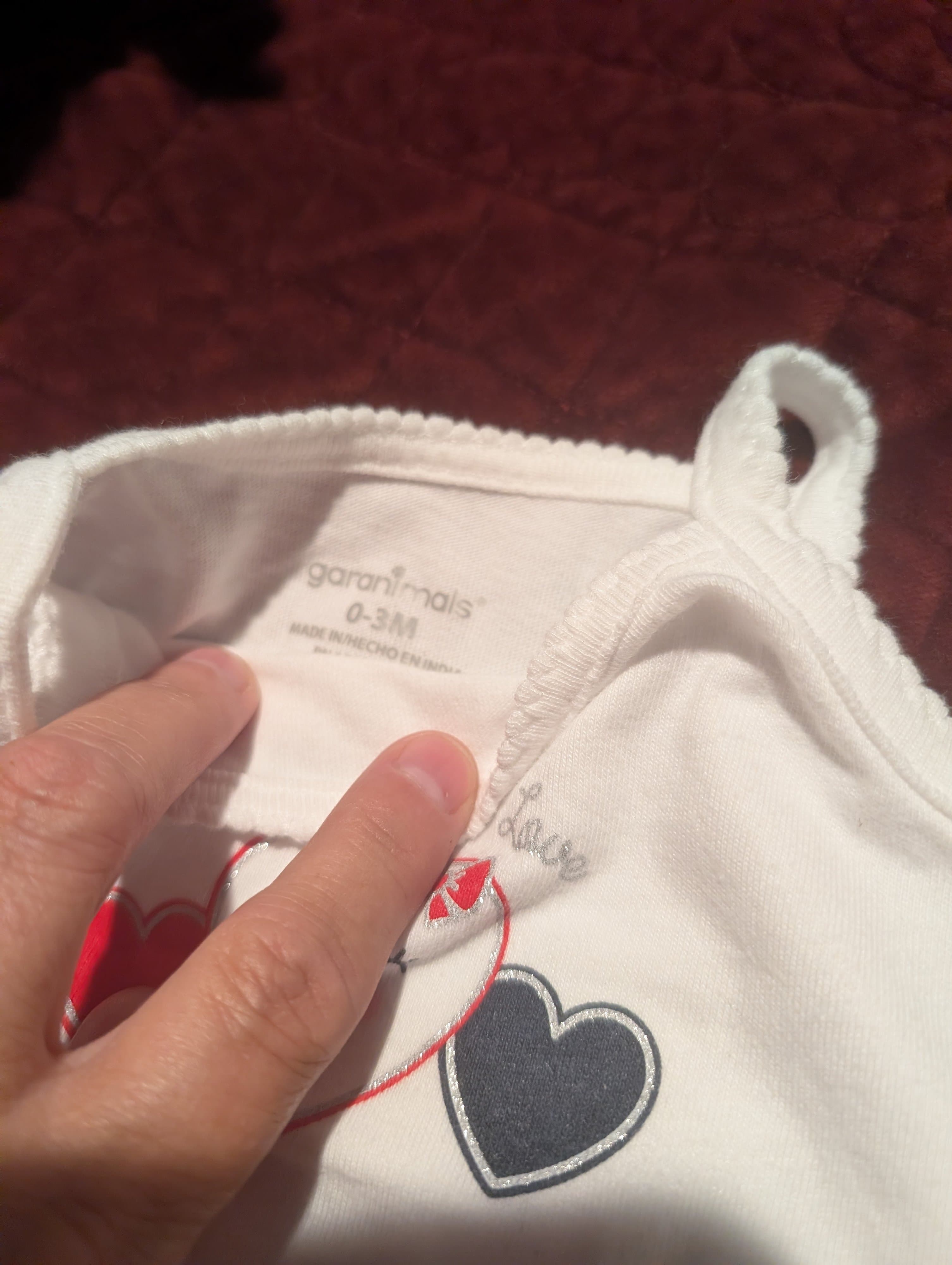 Garanimals Baby Onesie 0-3M Heart Design - Thumbnail 2