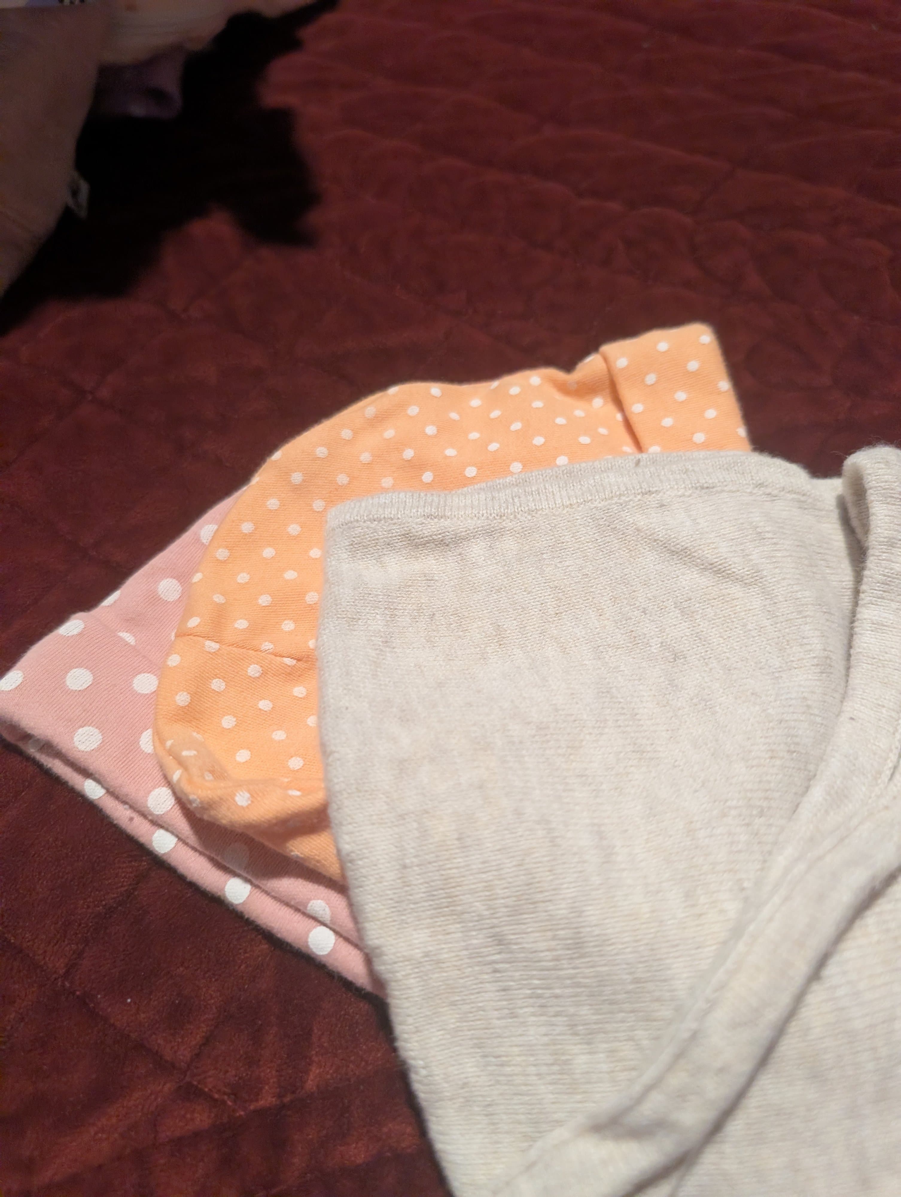 Baby Beanie Set Polka Dot and Solid Colors