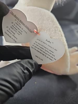 Ty Beanie Babies Kuku Cockatoo Bird - White - Thumbnail 5