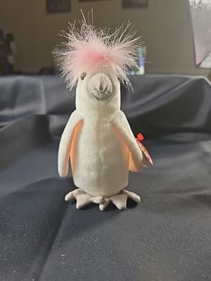 Ty Beanie Babies Kuku Cockatoo Bird - White - Thumbnail 2