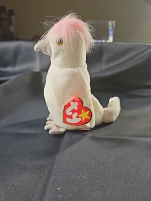 Ty Beanie Babies Kuku Cockatoo Bird - White