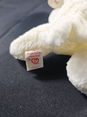 Ty Beanie Baby Fleece Lamb Beanbag Plush Original Tag 1996 PE 4th Gen - 4125 - Thumbnail 6