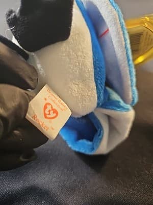 Ty Rocket The Blue Jay Beanie Original Baby Plush Toy Color On Tag - Thumbnail 5