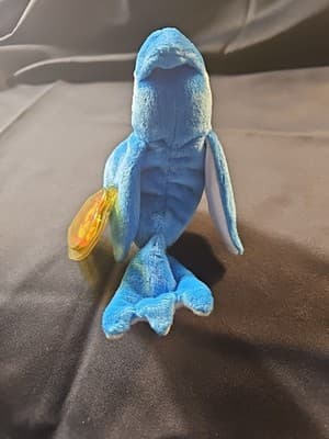 Ty Rocket The Blue Jay Beanie Original Baby Plush Toy Color On Tag - Thumbnail 3