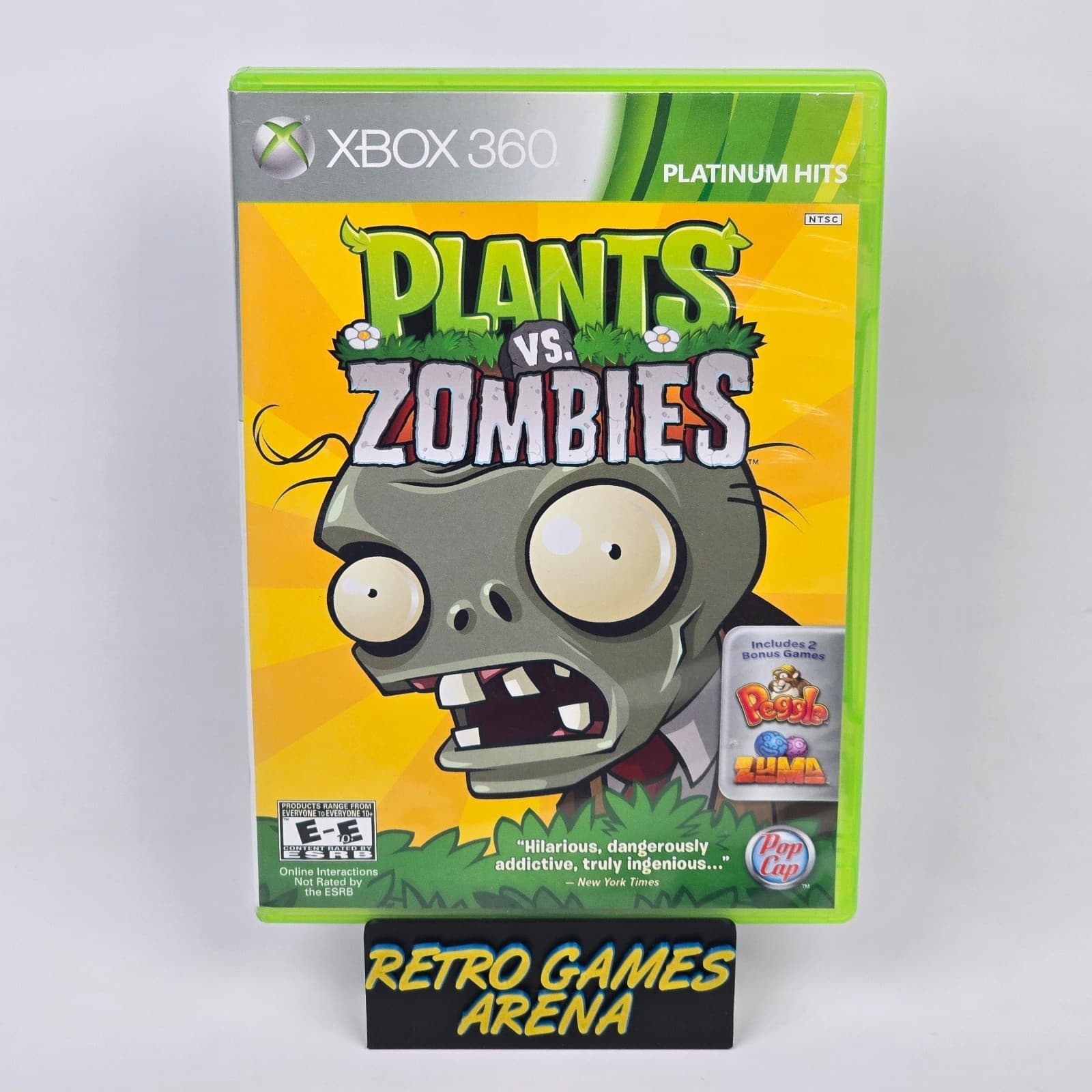Plants vs Zombies + Peggle + Zuma (Xbox 360) Platinum Hits Case & Disc