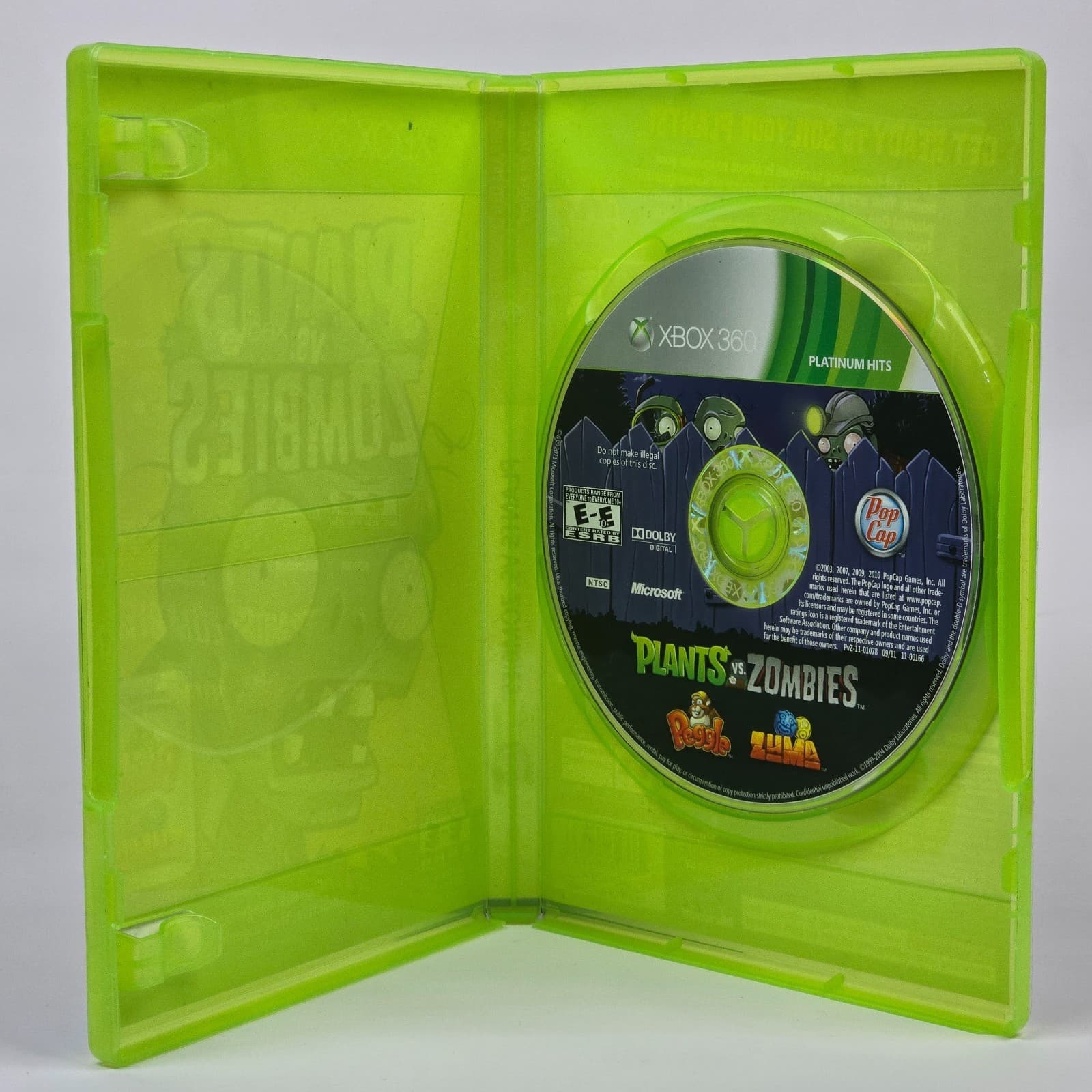 Plants vs Zombies + Peggle + Zuma (Xbox 360) Platinum Hits Case & Disc - Thumbnail 2