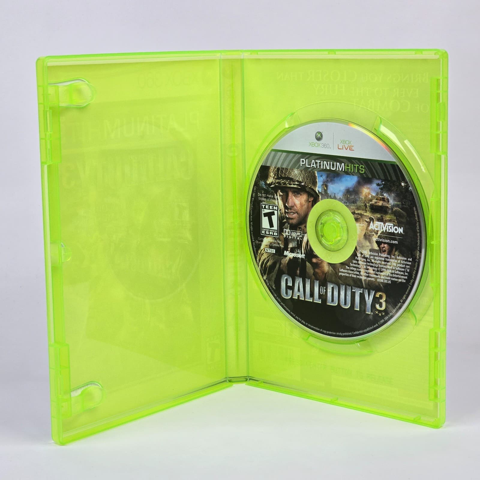 Call of Duty 3 (Xbox 360) Platinum Case & Disc TESTED - Thumbnail 2