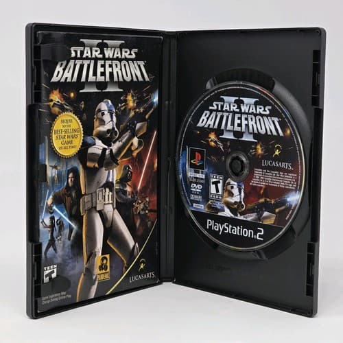 Star Wars: Battlefront II (PlayStation 2 PS2) Black Label CIB COMPLETE & TESTED - Thumbnail 2