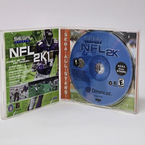 NFL 2K (Sega Dreamcast) All Stars CIB COMPLETE & TESTED - Thumbnail 2