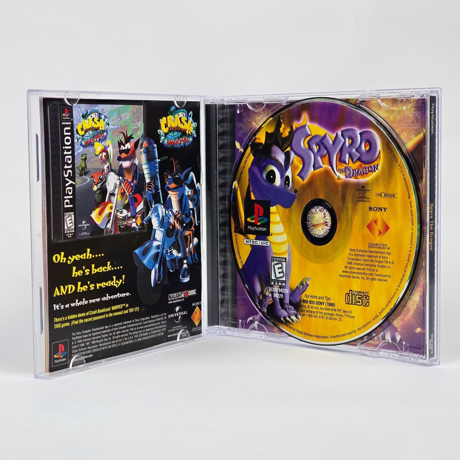 💿REFURBISHED Spyro the Dragon (PlayStation 1 PS1) Black Label CIB COMPLETE💿 - Thumbnail 2